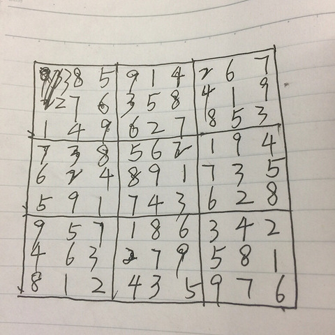 早上七点半，我在厨房摊开数独本，第三百六十五天里的第三天